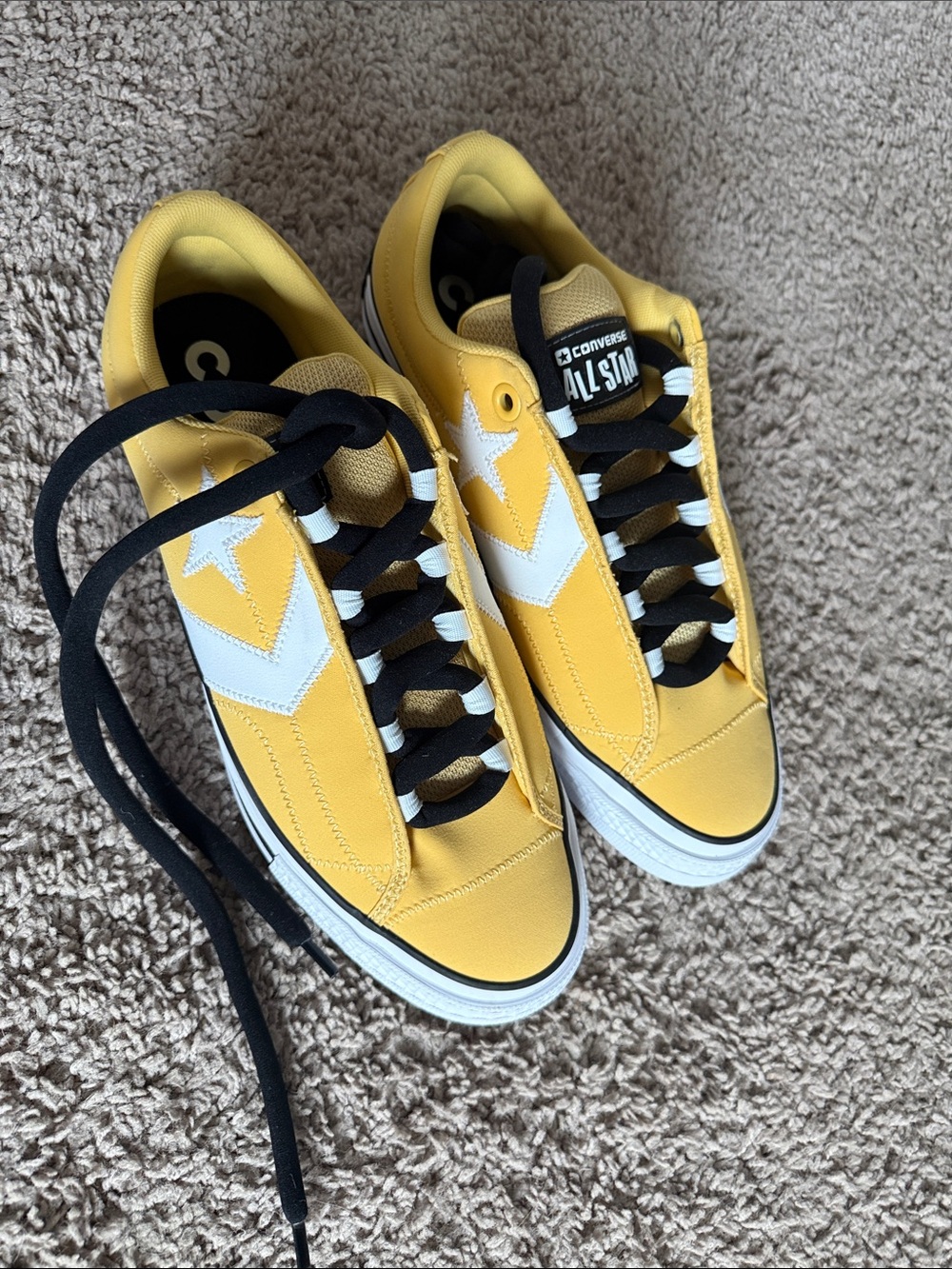 Converse Yellow All Star Low Top Sneakers with Black Laces